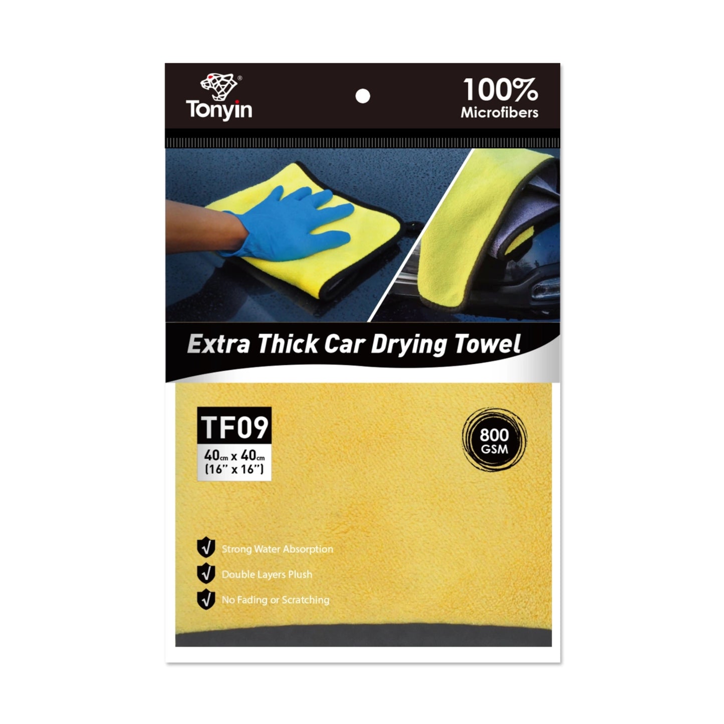 Extra Thick Car Drying Towel (400x400mm) (TF09)