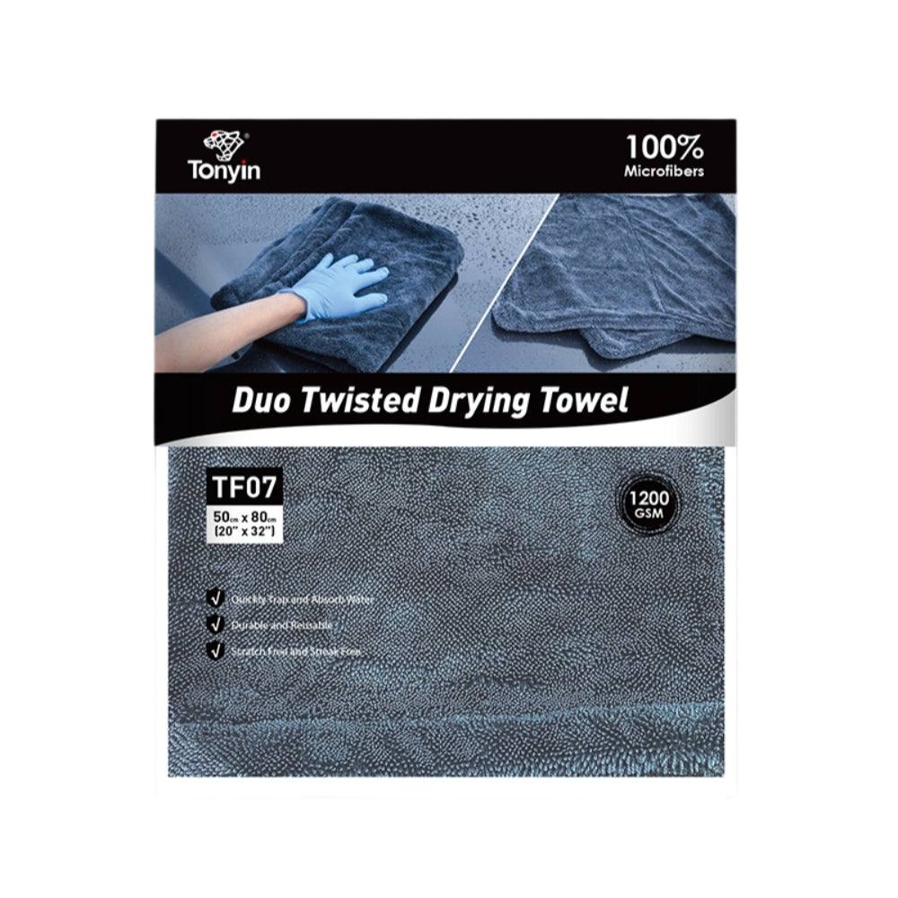 Microfiber Dou Twisted Drying Towel (50x80cm 1200gsm) (TF07)