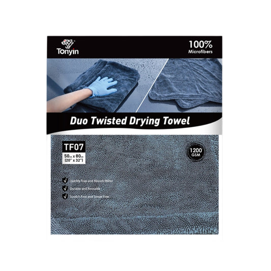 Microfiber Dou Twisted Drying Towel (50x80cm 1200gsm) (TF07)