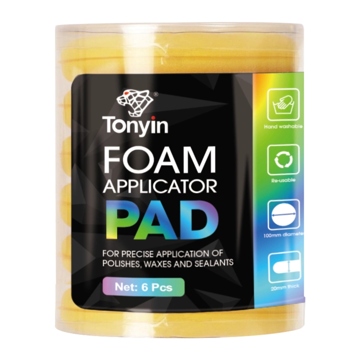 Tonyin Polish Applicator Pads - 6 Per Pack (TT20)